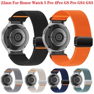22mm Magnetic Nylon Strap For Honor Watch 5 Pro 4Pro GS Pro GS4 GS3 Bracelet Sports Watch band