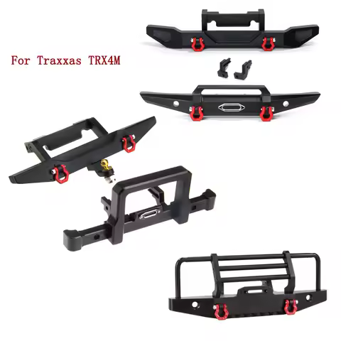 TRX4M Metal Front and Rear Bumper with Tow Hook for TRX4M Defender 1/18 RC Crawler Car Upgrade Parts