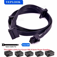 PCIe 6Pin to 3 SATA 15Pin SSD Power Supply Cable For Corsair RMx Series Modular PSU RM550x RM650x RM