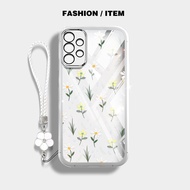 เคสโทรศัพท์ YBD สำหรับ Samsung Galaxy A23 A52 A72 4G 5G A33 A53 A73 M32 A52S 5G เคสใสพร้อมเชือกแขวนด