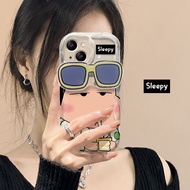 TR Sunglasses Holder for iphone Phone Case for iphone Silicone Crayon Shinchan New All-inclusive Sof
