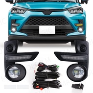 
 For Toyota Raize 2020 2021 2022 Led Fog Lamps Daytime Running Light DRL Driving Daylight With Wire
