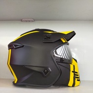 Jpx 726r Mx 04 Helmet Black Yellow Doff