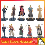 【No Box】One Piece Luffy Zoro Sanji Marco Sabo Ace Usopp Figure Toys 【Ready Stock Malaysia】海贼王 模型