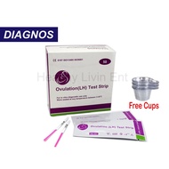 Ujian Ovulasi Kesuburan OPK 50pcs DIAGNOS Brand Ovulation Test Strip LH 10miu/ml HighSensitivity Ovu