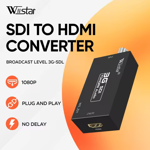 HDMI to SDI Converter Audio Video AdapterSD HD 3G-SD HDMI to BNC Support 720P 1080PFor Display HDTV 