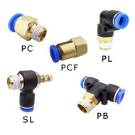 【Eco-friendly】 1pcs Pc/pcf/pl/sl/pb Type Air Hose Rapidities Quick Release Brass Pneumatic Fitting 1