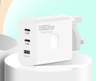 160W 雙type-c三口充電器插座插頭power bank💯快充65W超級快充USB多接口 英規／美規／歐規火牛