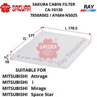 SAKURA CABIN AIRCON FILTER CA10130 MITSUBISHI i, Attrage,Space Star,Mirage