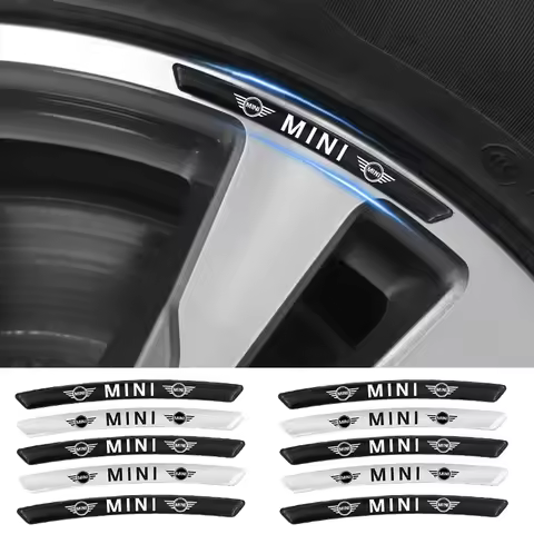 4PCS Car Logo Aluminum Stickers Auto Wheel Hub Decoration For MINI E90 COOPER S JCW R55 R56 R60 R61 
