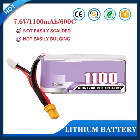 2S 3S 4S 6S Rechargeable Lipo Battery 1100mAh 1300mAh 1550mAh 1700mAh 60C For FPV Quadcopter Drone A