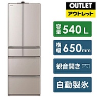 HITACHI(日立) 冷蔵庫 HXCCタイプ クリスタルシャンパン R-HXCC54S-XN [6ドア /観音開きタイプ /540L]【生産完了品】 【基本設置料金セット】 *RHXCC54SXN 