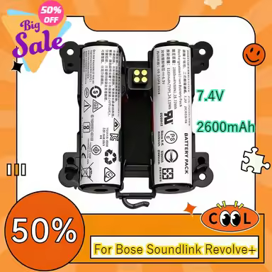 Compatible with Bose Soundlink Revolve+ Bluetooth Speaker Battery 071478 7.4V 2600mAh