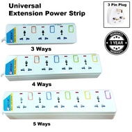 KSE 2 Meter Universal Trailing Extension Socket Adapter With LED Indicator (3Ways  / 4Ways / 5Ways) 