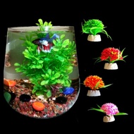 Round Aquarium Plastic Plant / Hiasan Akuarium / Tumbuhan Plastik / 鱼缸水草 (Ready Stock)