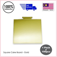 [My Baking Place] Mousse Cake Board (Square) Art Card Board Square Cake Board Gold 1pack x 100pcs