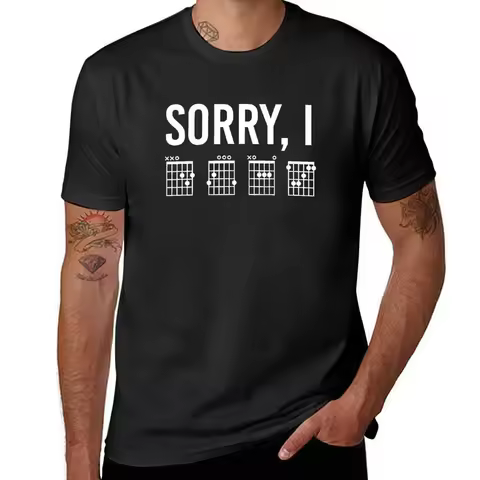 Sorry I DGAF Funny Guitar Chords Hidden Message Funny Guitar Music Gifts T-Shirt Cute Tops Plain T S
