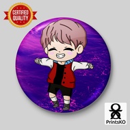 BTS Badge or Button Pin - BTS Chibi Design