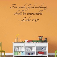 Bible Quote Wall Stickers Removable PVC Decals Living Room Mural Home Decor