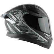 SPYDER Full-face Helmet with Dual Visor Recon 2.0 GD NEO Series DARKWING (Free Visor and Spoiler)
