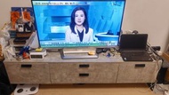灰色電視櫃 及 LG42吋smart tv 電視 及 真皮貴妃梳化