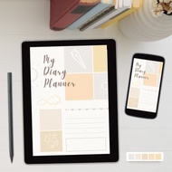 數位 Digital planner for Goodnotes &amp; Notability apps on iPad or Android Tablet A4, A5