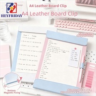 NOVAFLUX Leather Clipboard, A4 size Widening Design A4 Clipboard, Simple Design  Closure PU Leather 