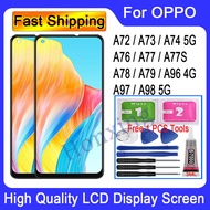Original For OPPO A72 5G A73 5G A74 5G A76 A77 A77S A78 5G A79 5G A96 4G A96 5G A97 5G A98 5G LCD Di