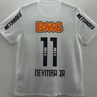 เสื้อกีฬาแขนสั้น2025-26ฤดูใหม่ Santos Neymar 10 Fans เสื้อเจอร์ซีย์เตะฟุตบอล1112 Retro Santos Home A