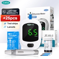 Cofoe Yice A02 Blood Glucose Monitor Complete Set - 25pcs Test Strips 25pcs Needles Glucometer  Diabetes Meter Blood Sugar Test Kit Diabetic Tester Machine