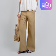 Quần ống rộng nữ quần kaki nữ dáng suông basic dễ phối đồ Brian Miều Est.2013