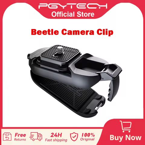 PGYTECH Beetle Camera Clip with Plate Camera Quick Release System for Sony/Nikon/DSLR Action Camera