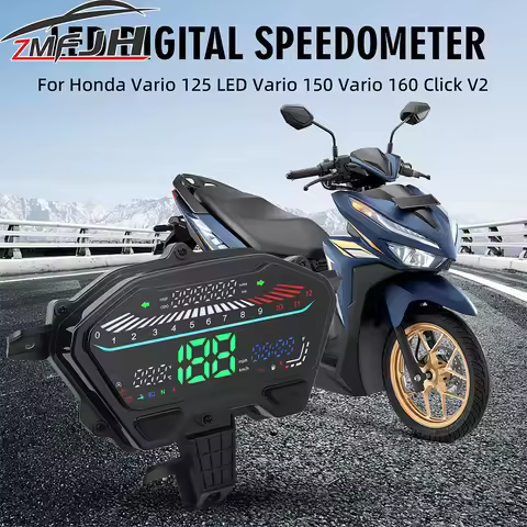 Motorcycle LED Speed Gauge Fuel Gauge Tachometer Clock Motor Dashboard For Honda Vario 125 LED Vario