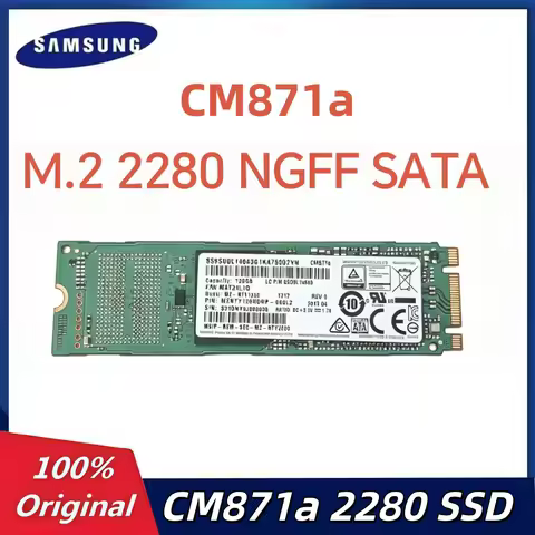 Original Samsung CM871a 128GB Internal Solid State Disk SSD M.2 2280 NGFF SATA Storage For Laptop De