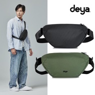 De deya-urbanedge Waist Bag Black Army Green-Crossbody Waterproof Sports Multi-Layer Storage