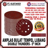 Dt Round Sandpaper 5" inch 8 Holes Stick-on Sandpaper Sanding Disc Grinding Sandpaper 8 Holes 5" inc