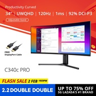 PRISM+ C340c PRO 34" 120Hz Productivity Curve Monitor [3440 x 1440]