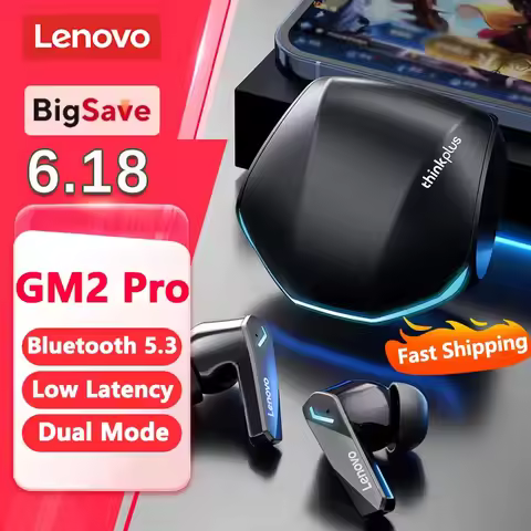 Lenovo GM2 Pro Wireless Headset Touch Game Bluetooth Headset Noise Reduction HiFi Stereo Music Sport