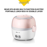 Bear DFH-B13E5 Multi-Function Electric Portable Lunch Box w/ Double Layer Steaming Reheating Artifact Stainless Steel