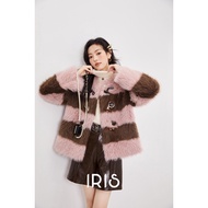 พร้อมส่ง「สินค้าลิขสิทธิ์แท้」Iris Boutique IC2381656 Chees strawberry fur coat เสื้อผ้าแฟชั่นผู้หญิง 