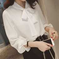 77Shirt for women Women bowknot  3/77 sleeved  over size t  blouse plus size casual tops