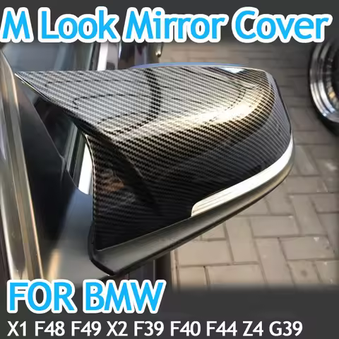 Carbon Fiber Pattern Black Side Mirror cover Caps for BMW F44 F40 G29 2020 F48 F49 F52 2019-2020 For