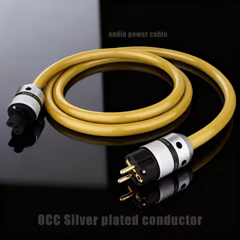 hifi Preffair OCC Copper SCHUKO Power Cable Silver Plated EUR Power Plug hifi power cord cable for D