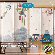 NUWA Soteria Kitchen Curtain Japanese-Style Door Curtain Japanese Curtain Kitchen Curtain Window Doorway Curtain Linen