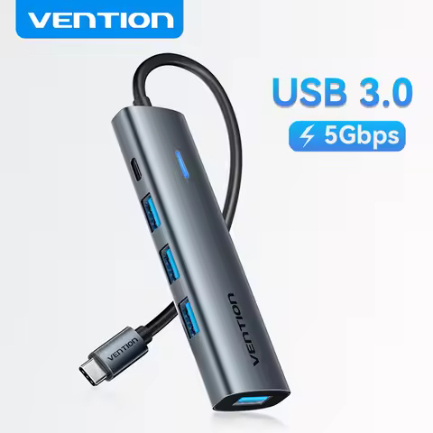 Vention USB C HUB High Speed 4 Ports Type C to USB A 3.0 HUB Splitter Adapter for MacBook Pro iPad i