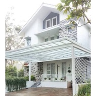 KANOPI RUMAH MINIMALIS KACA TEMPRAD