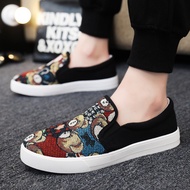 Shoes Men's Shoes Korean Men's Casual Shoes Fashionable Sneakers Breathable Canvas Shoes 45 Lazy Sho
