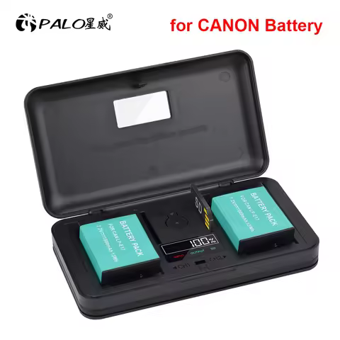 PALO LCD Storage Case Charger For CANON LP-E6 LP E6N LP E6NH LPE5 LP-E8 LP-E10 LP-E12 LP-E17 BP 511 