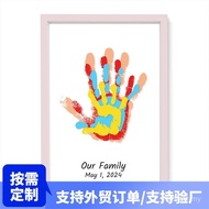Photo Frame Can Swing Photo Frame Colorful Hand Foot Print Home Graffiti Can Hang Commemorative Phot