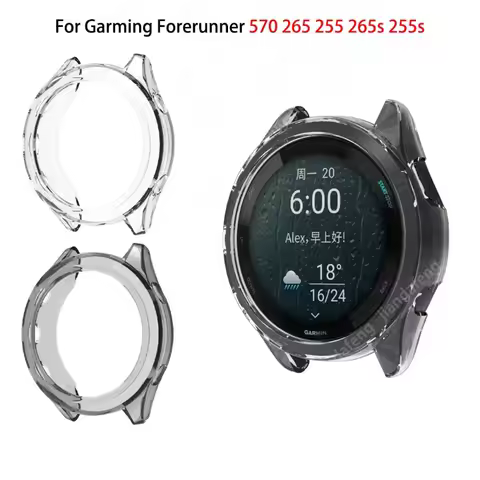 Ultra-thin TPU Transparent Protective Case For Garmin Forerunner 570 42mm 47mm 265 265s 255 255s